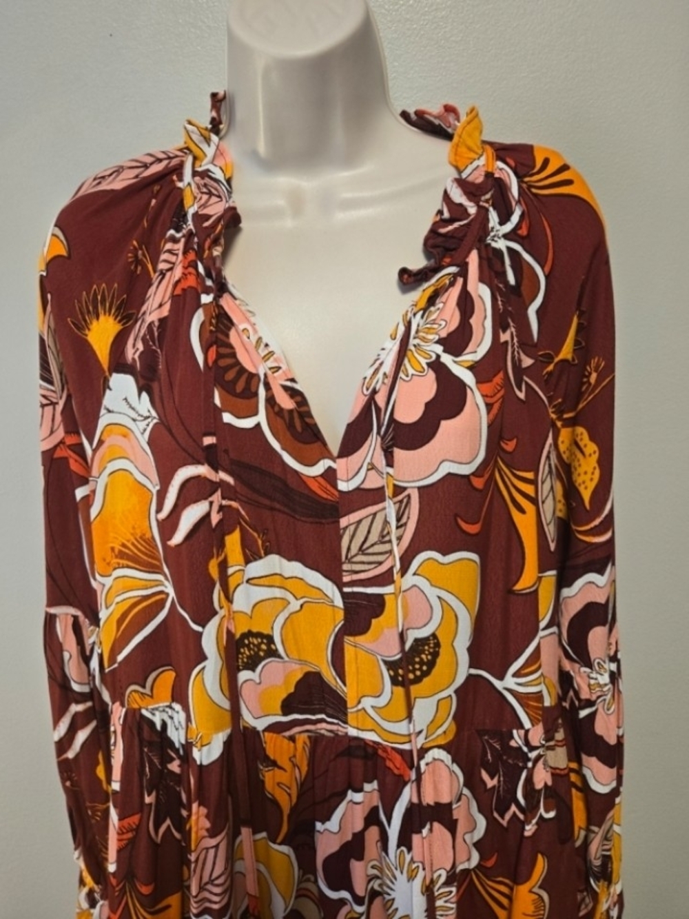 Gibson Latimer Tiered Peasant Dress XL - Picture 3 of 5